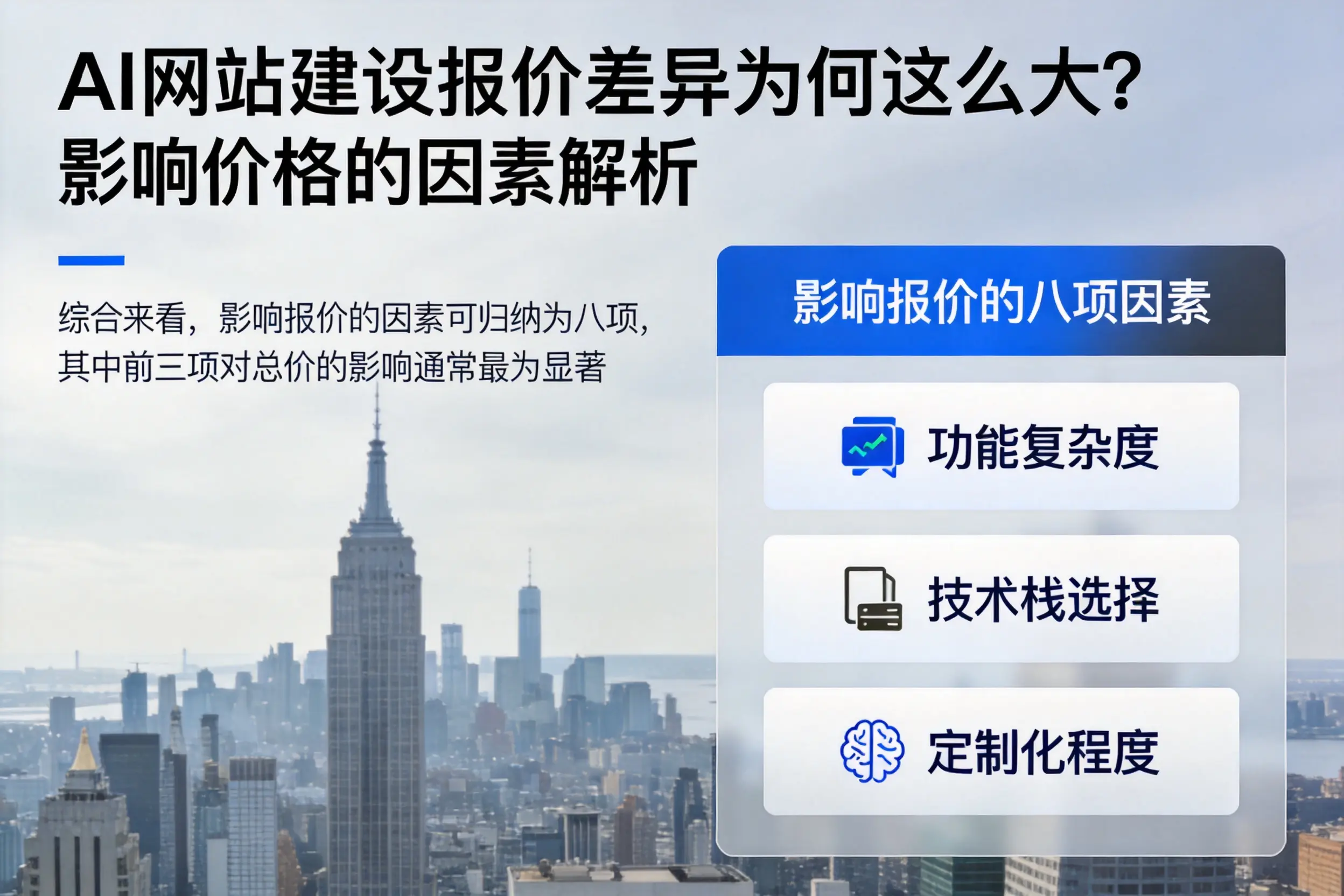 东莞AI网站建设报价差异为何这么大？影响价格的因素解析
