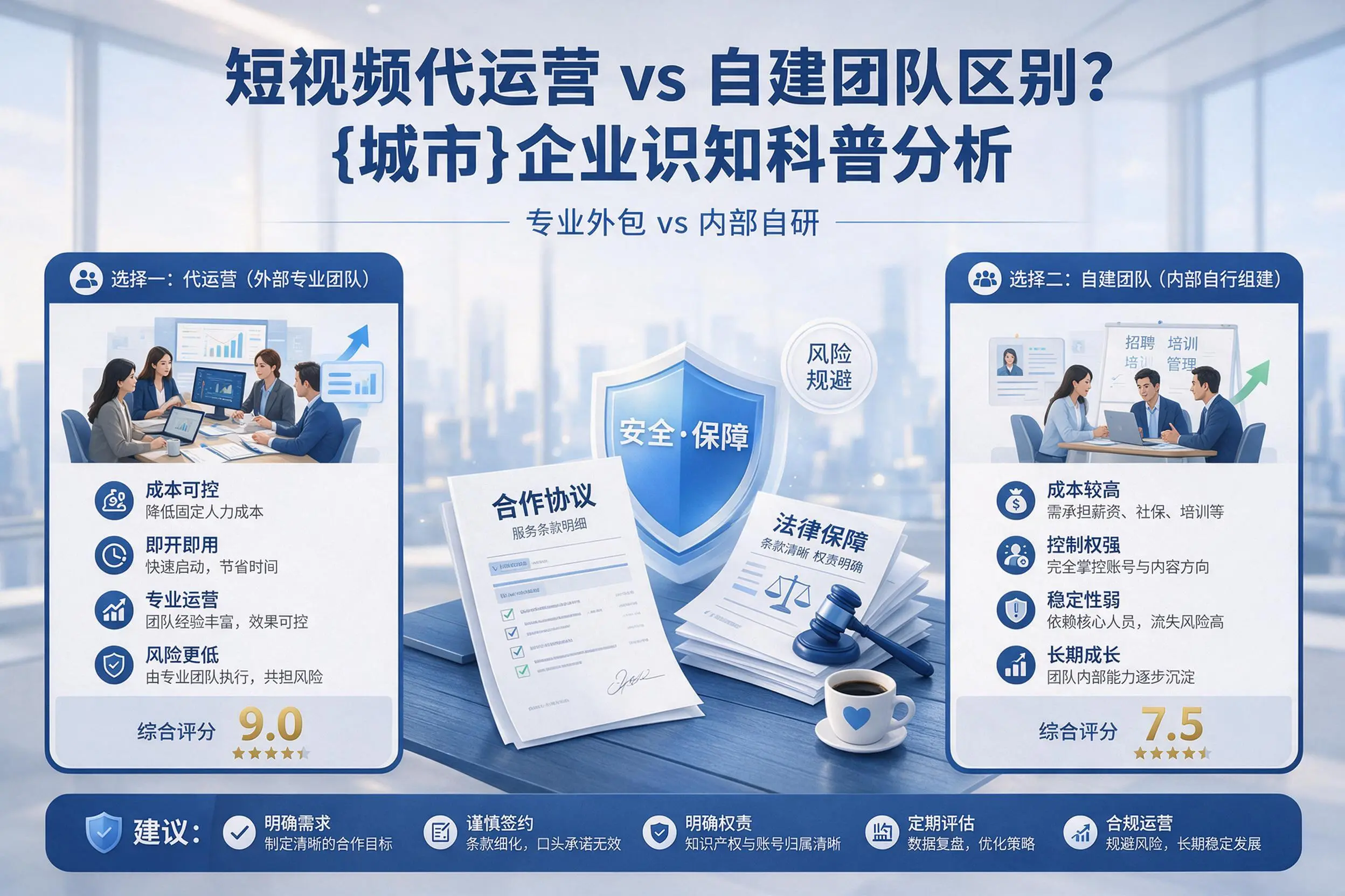 短视频代运营与自建团队区别？东莞企业认知科普分析