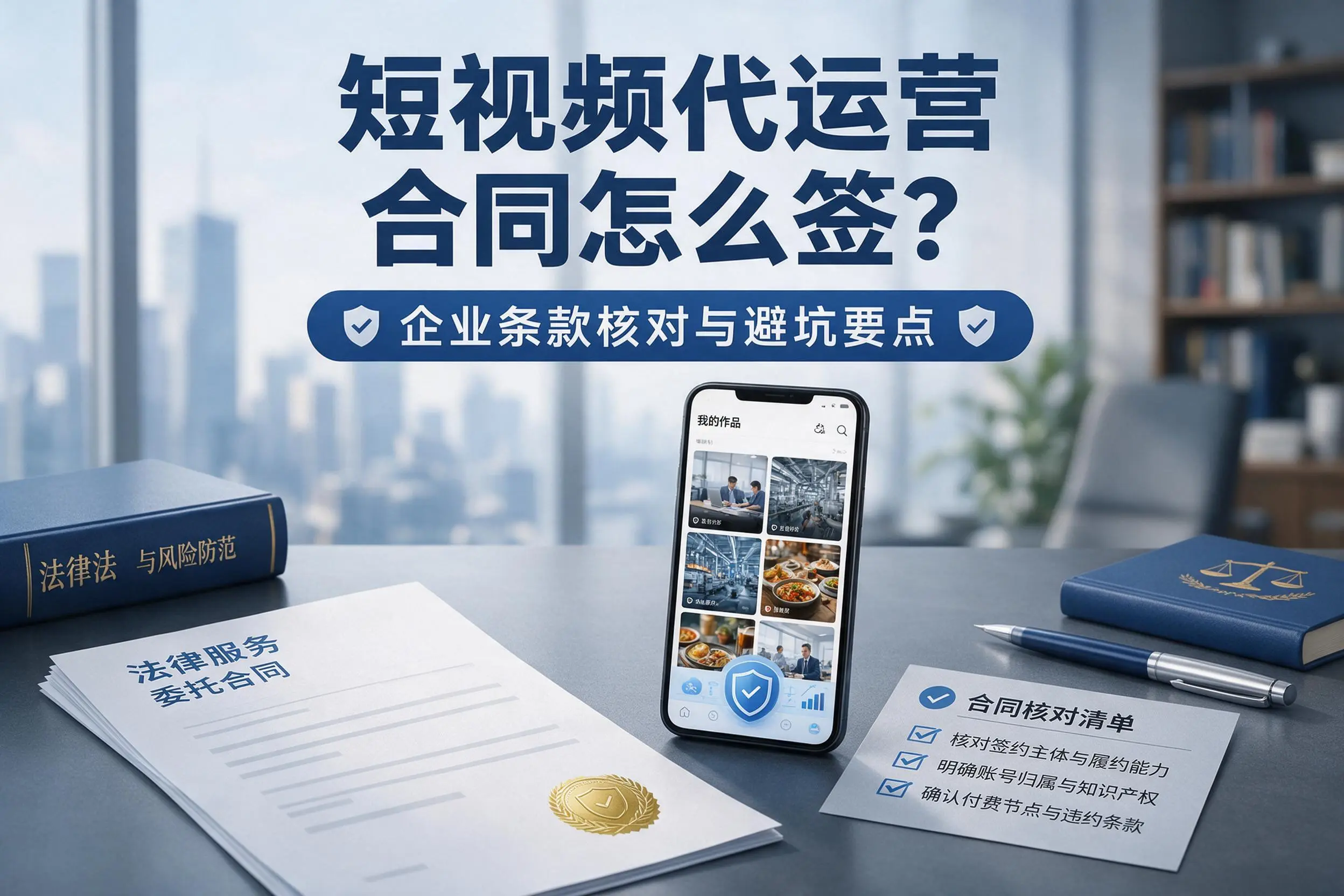 短视频代运营合同怎么签？东莞企业条款核对与避坑要点