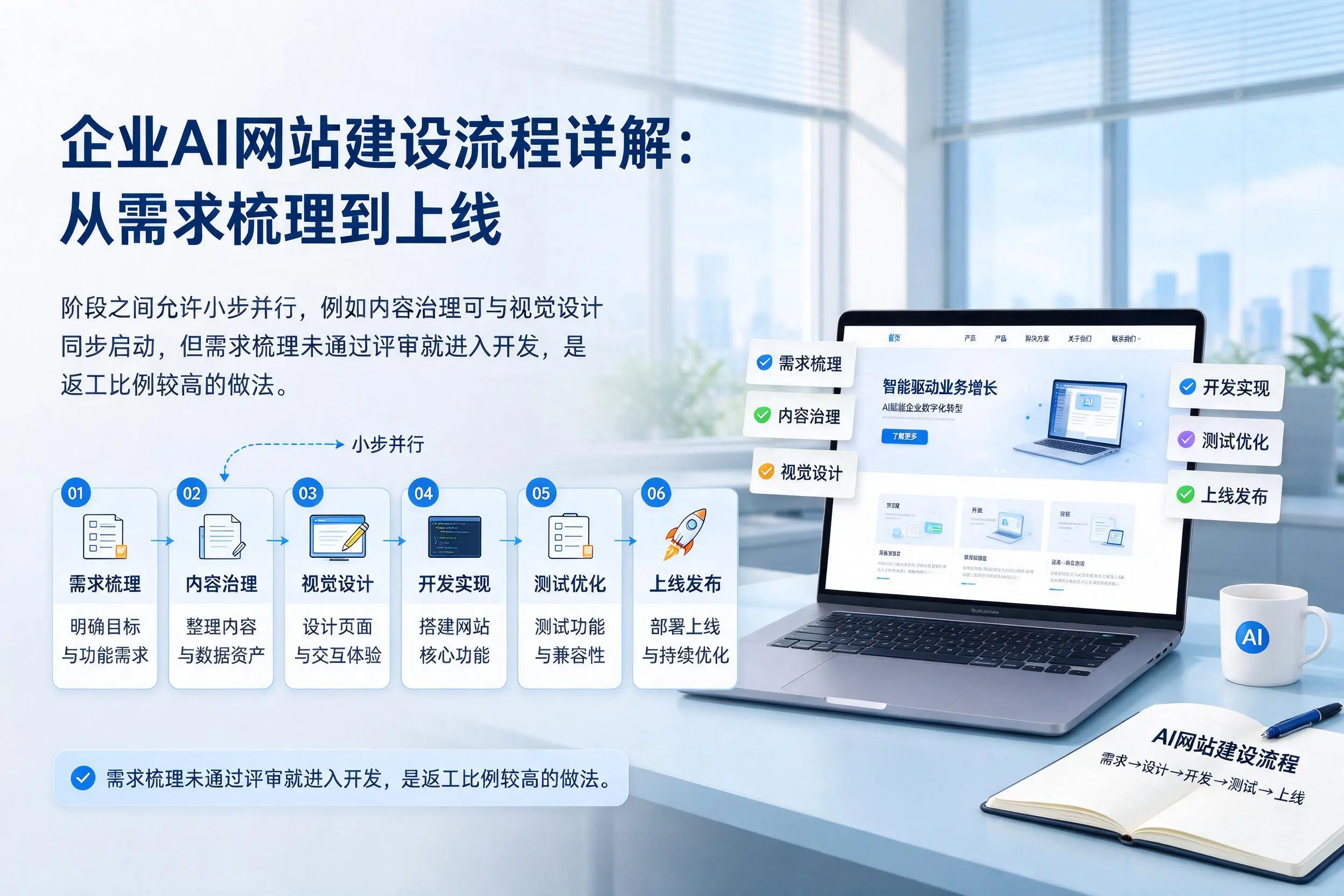 东莞企业AI网站建设流程详解:从需求梳理到上线