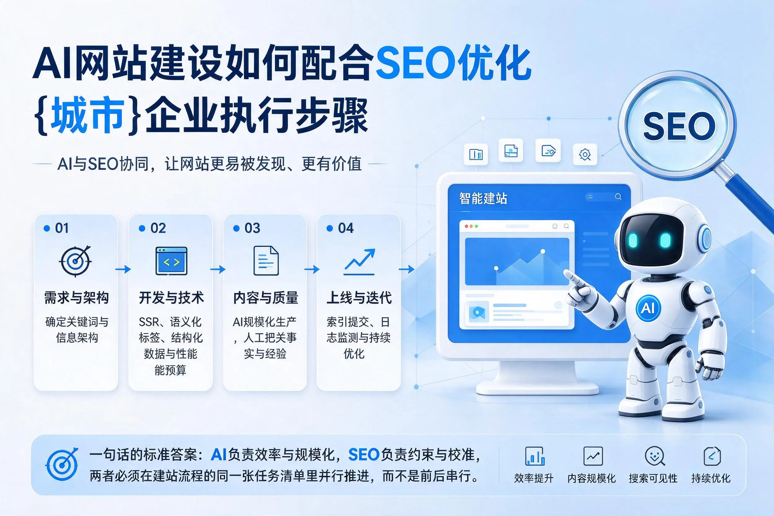 AI网站建设如何配合SEO优化,东莞企业执行步骤