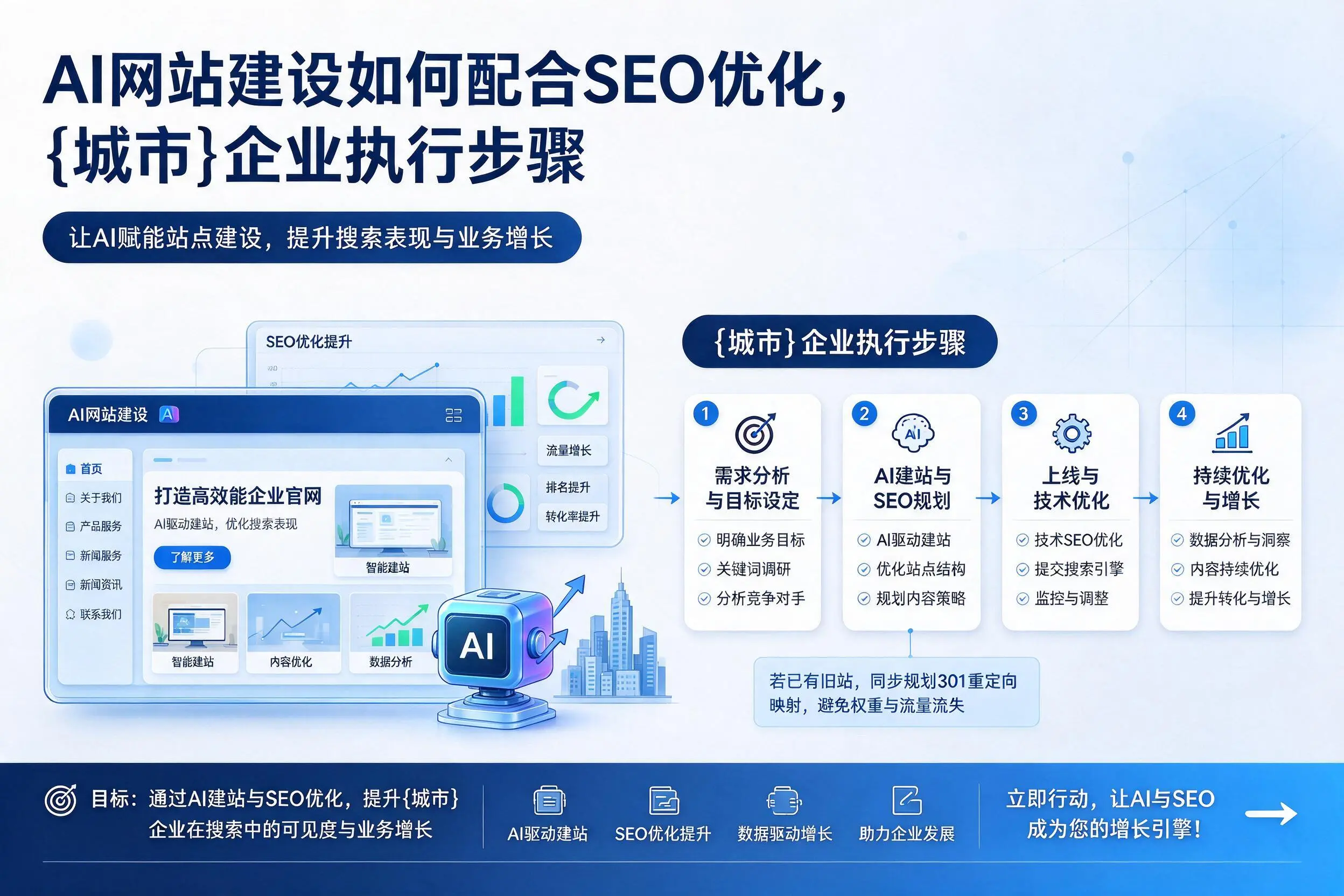AI网站建设如何配合SEO优化,东莞企业执行步骤