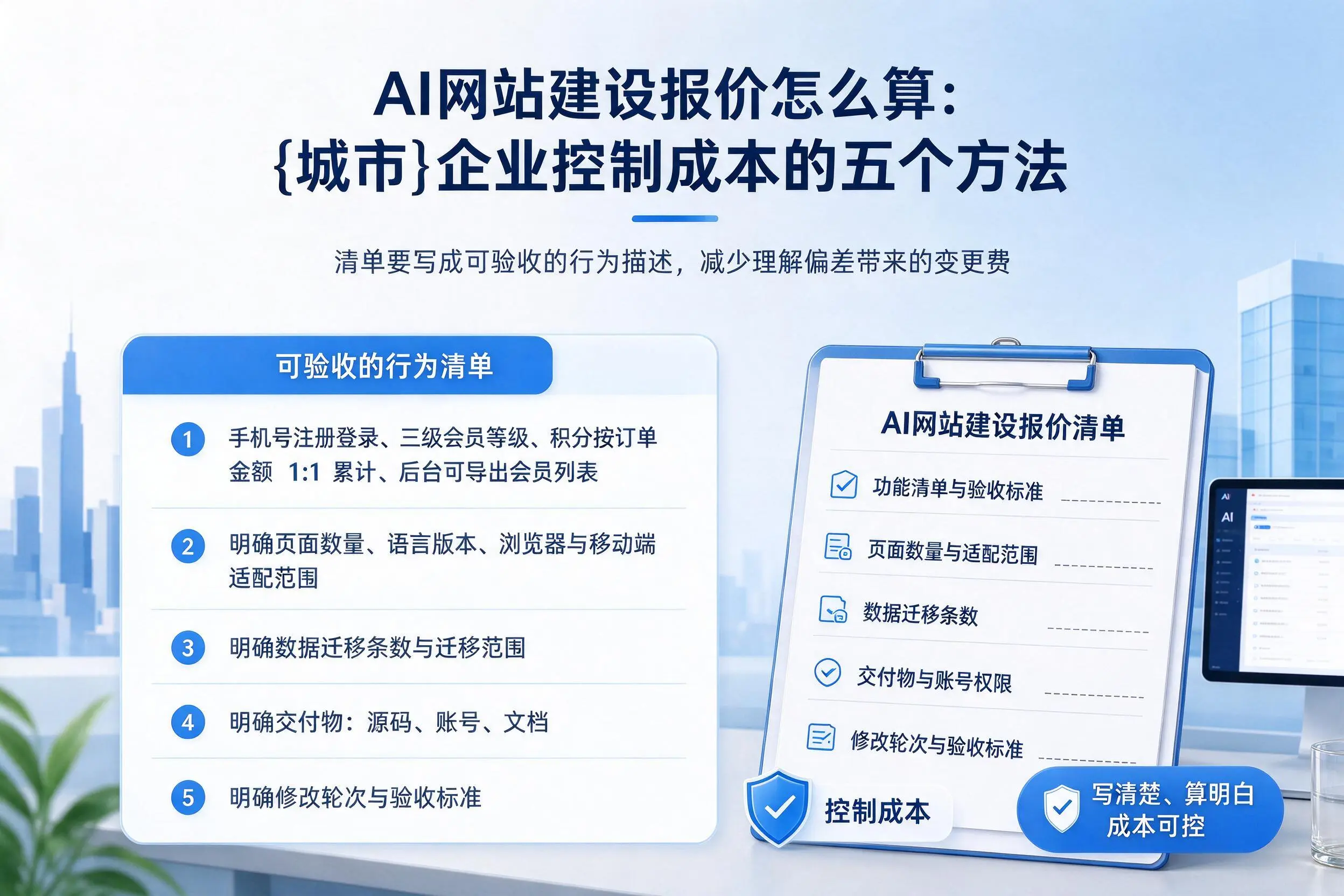 AI网站建设报价怎么算：东莞企业控制成本的五个方法